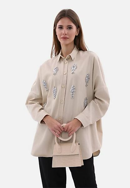 COFI Casuals Langarmhemd Damenhemd mit Details One-Size Blusen Langarm Over günstig online kaufen