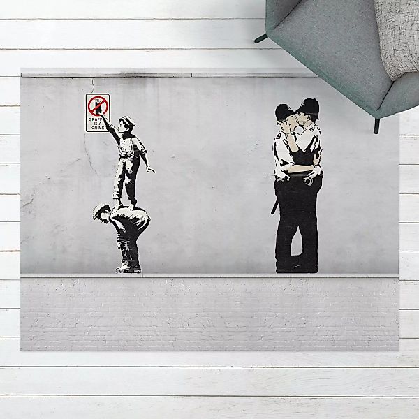 Vinyl-Teppich Graffiti Is A Crime - Brandalised ft. Graffiti by Banksy günstig online kaufen
