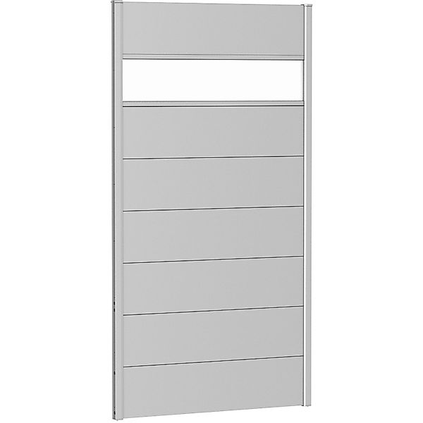 Biohort Wandpaneel Sichtschutz m. Acrylglas 100 cm x 180 cm Silber-Metallic günstig online kaufen