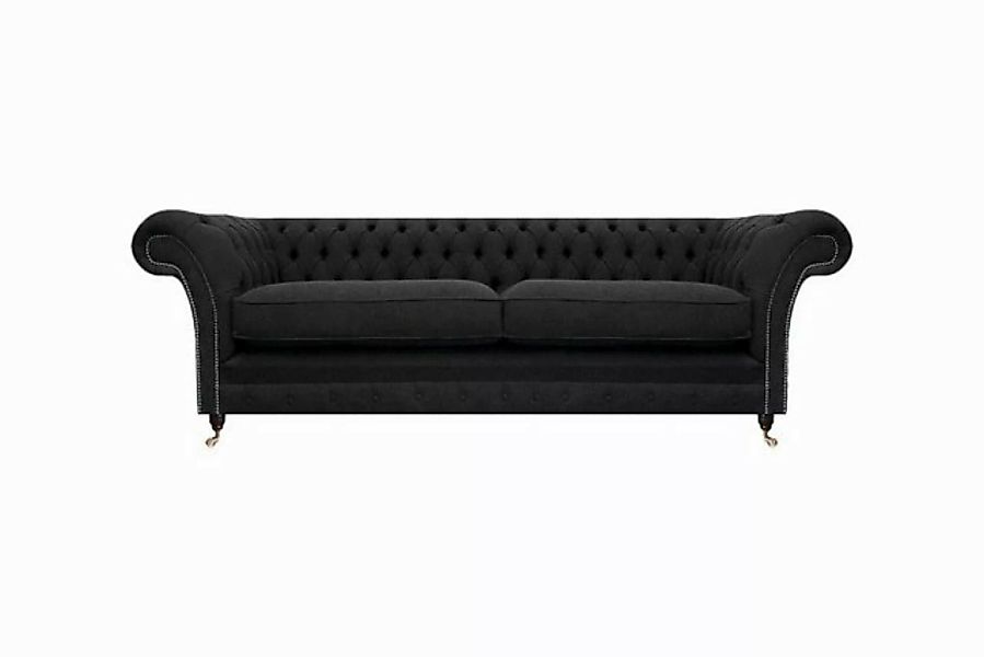 JVmoebel Chesterfield-Sofa Polstermöbel Schwarz Polstersofa Designer Sofa Z günstig online kaufen