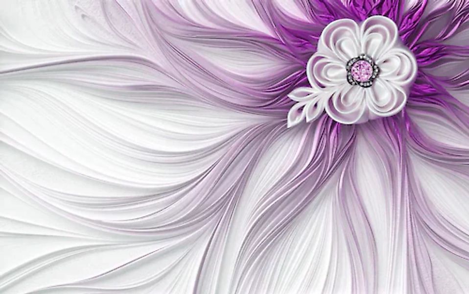 Papermoon Fototapete »Muster mit Blumen lila« günstig online kaufen