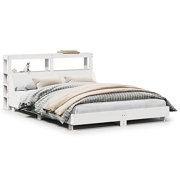 vidaXL Massivholzbett ohne Matratze Weiß 120x200 cm Kiefernholz 3306424 günstig online kaufen