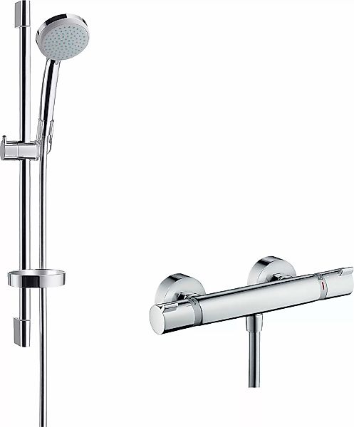 hansgrohe Duschsystem »Croma 100«, (Komplett-Set), Aufputz mit Ecostat Comf günstig online kaufen