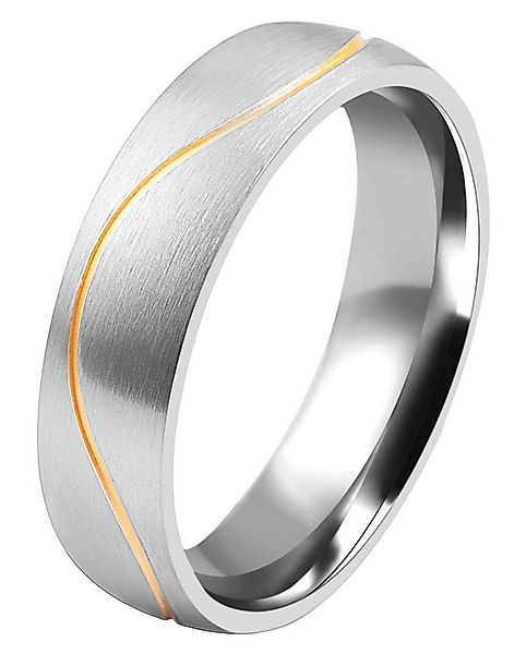 AKZENT Fingerring Exotic Wave edelstahl, Herren Ring günstig online kaufen