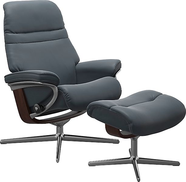 Stressless "Sunrise" Set, Relaxsessel mit Hocker, mit Hocker, mit Cross Bas günstig online kaufen