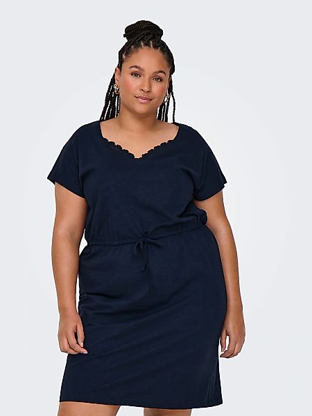 ONLY CARMAKOMA Jerseykleid "CARLILA S/L V-NECK KNEE DRESS JRS BS" günstig online kaufen