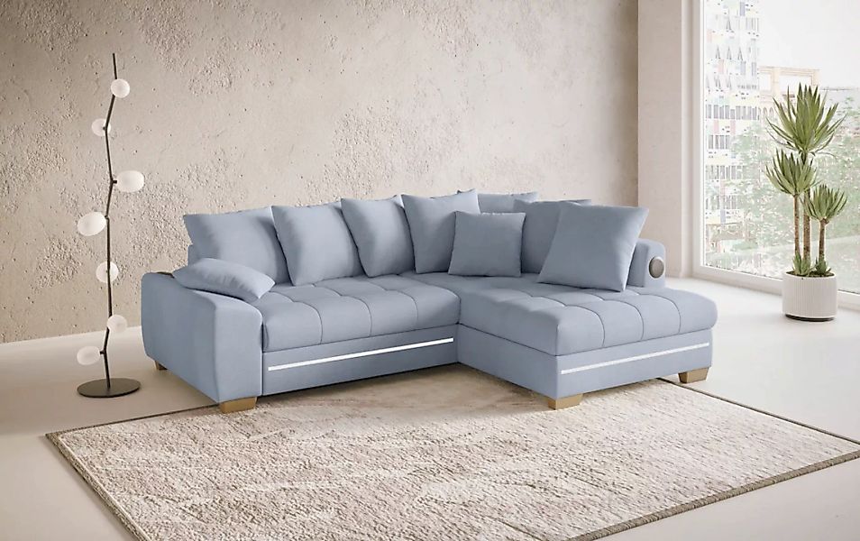Mr. Couch Ecksofa "Nikita II, L-Form", mit Kaltschaum, RGB-LED, Soundsystem günstig online kaufen
