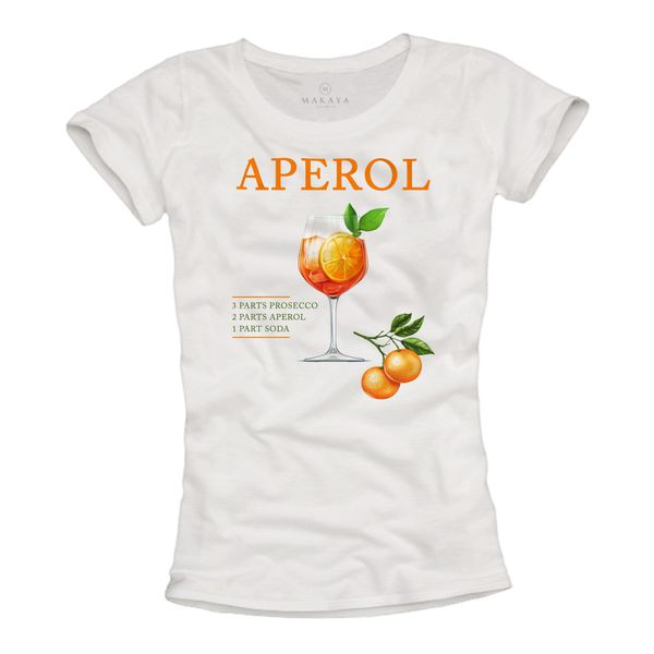MAKAYA Print-Shirt Damen mit Aperol Spritz günstig online kaufen