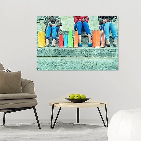 queence Acrylglasbild »Einkaufstüten« günstig online kaufen