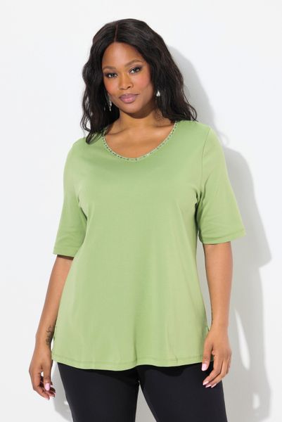 Ulla Popken T-Shirt Pima Cotton Shirt günstig online kaufen