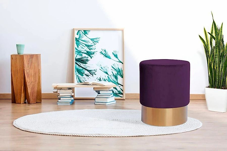 Kayoom Hocker "Nano 110, Hocker in stilvollem Design, runde Form, mit Fuß a günstig online kaufen