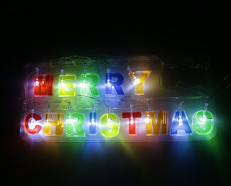 Bubble-Store LED-Lichterkette Weihnachtsdeko, Buchstaben Lichterkette Merry günstig online kaufen