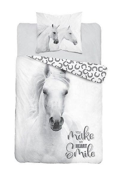 Detexpol Bettwäsche Set Pferdemotiv 100% Baumwolle, Größe: 140x200 cm, 70x8 günstig online kaufen