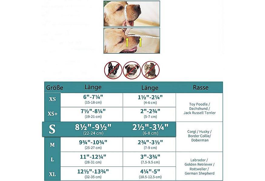 BYSURE Maulkorb, Maulkorb für Hunde, weicher Maulkorb aus Mesh, verstellbar günstig online kaufen