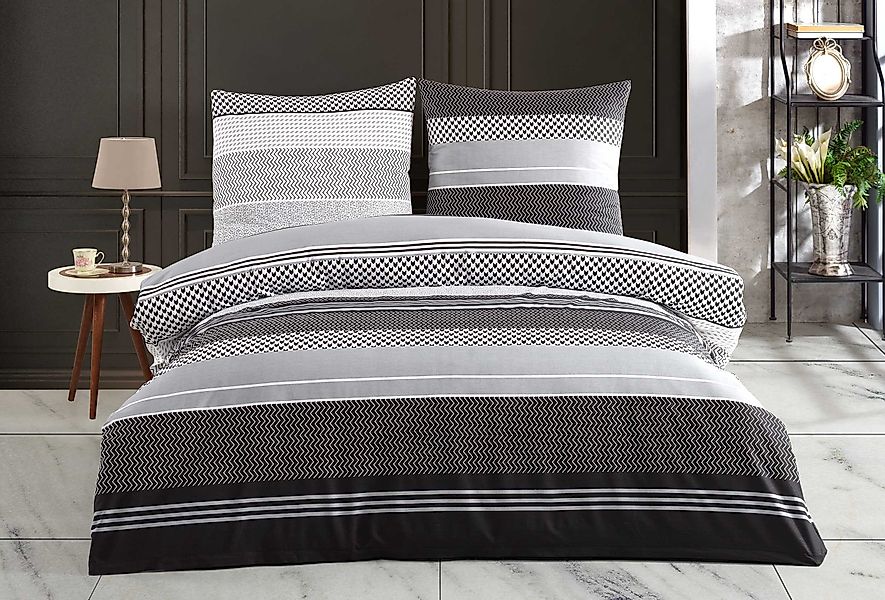 Buymax Bettwäsche Zigo, Renforcé, 3 teilig, Bettbezug-Set 200x200 cm 100% B günstig online kaufen