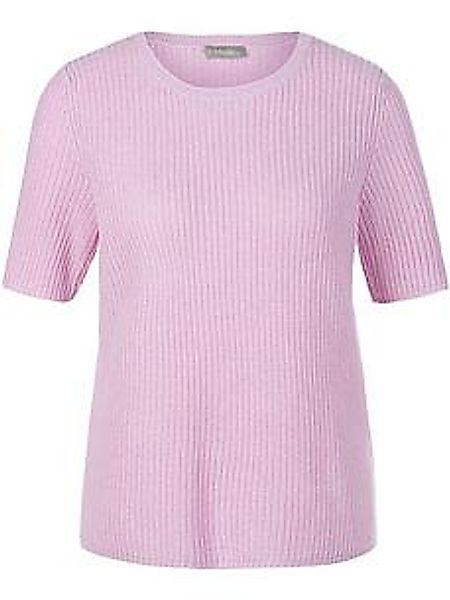 Rundhals-Pullover aus Seide und Kaschmir include rosé günstig online kaufen