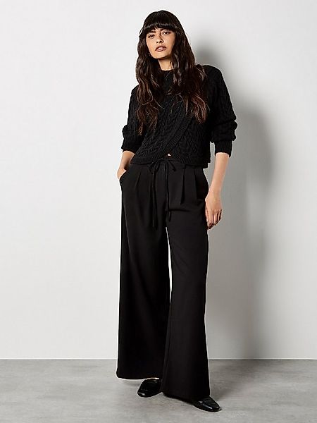 Apricot Strickpullover Zopfmuster-Wickelpullover Wickeldesign günstig online kaufen