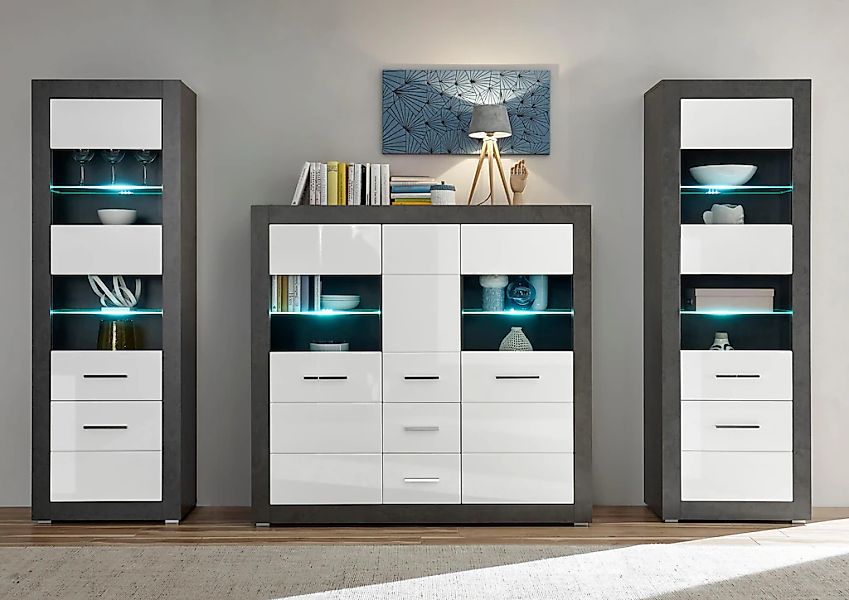 Home affaire Wohnwand "Etero" Set, 3 Stk. tlg. günstig online kaufen