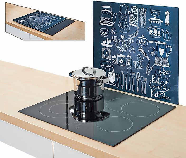 Zeller Present Herdblende-/Abdeckplatte "Lovely Kitchen", (1 tlg.), Silikon günstig online kaufen
