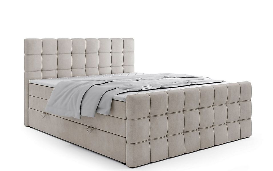 Labett Boxspringbett mit Bettkasten, Doppelmatratze, IGANTE KING 160x200 18 günstig online kaufen