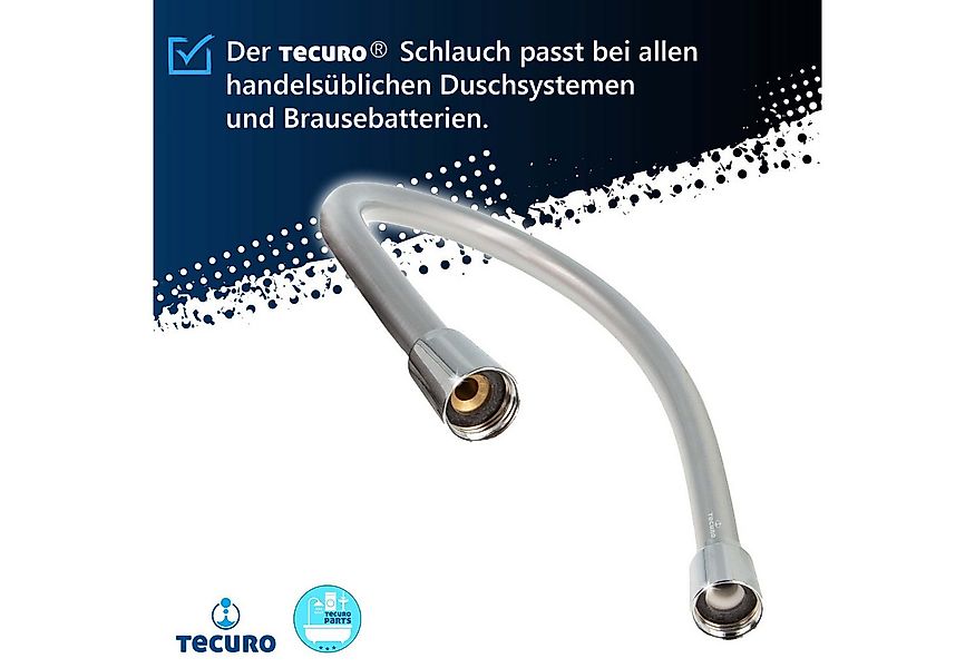 tecuro Brauseschlauch PREMIUM Brauseschlauch silberglatt - verdrehsicher günstig online kaufen