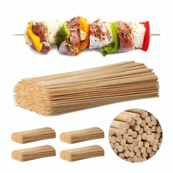 relaxdays Schaschlikspieße aus Bambus 2500 Stück natur günstig online kaufen