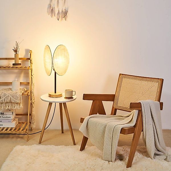 Pauleen Tischleuchte »Boho Darling max20W Beige 230V Metall/Holz/Stoff«, 1 günstig online kaufen
