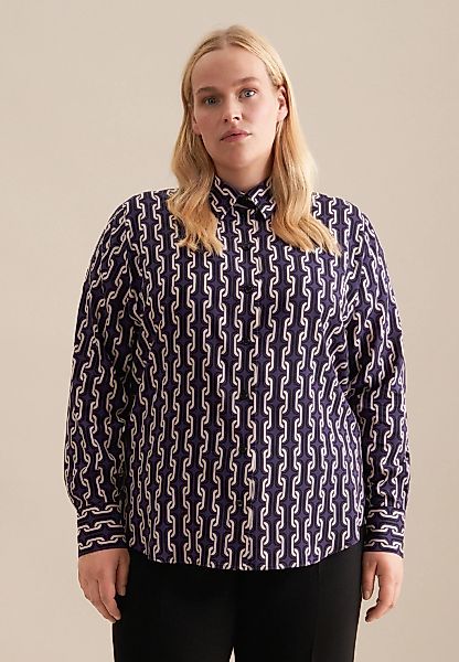 seidensticker Hemdbluse "Schwarze Rose", Langarm Kragen Druck günstig online kaufen