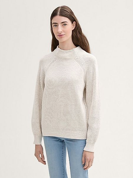 TOM TAILOR Strickpullover Pullover & Strickjacken Gerippter Pullover mit St günstig online kaufen