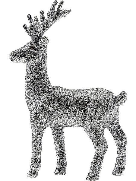 Rodermund Dekofigur Dekofigur Hirsch mit Glitzer Kunststoff 19 x 13 cm günstig online kaufen