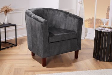 riess-ambiente Loungesessel HEMINGWAY dunkelgrau / braun günstig online kaufen