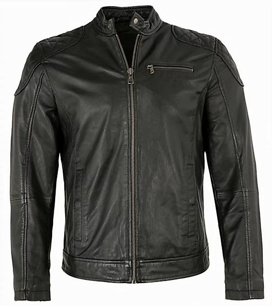 Lederjacken24 Lederjacke PB-HW 22-506 Herren Lederjacke Lammnappa schwarz günstig online kaufen