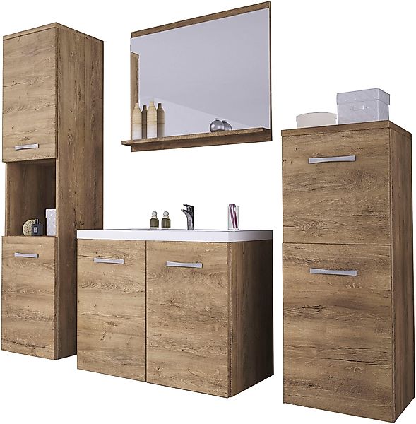 welltime Badmöbel-Set "PARLA" Komplett-Set, 5 Stk. tlg. günstig online kaufen
