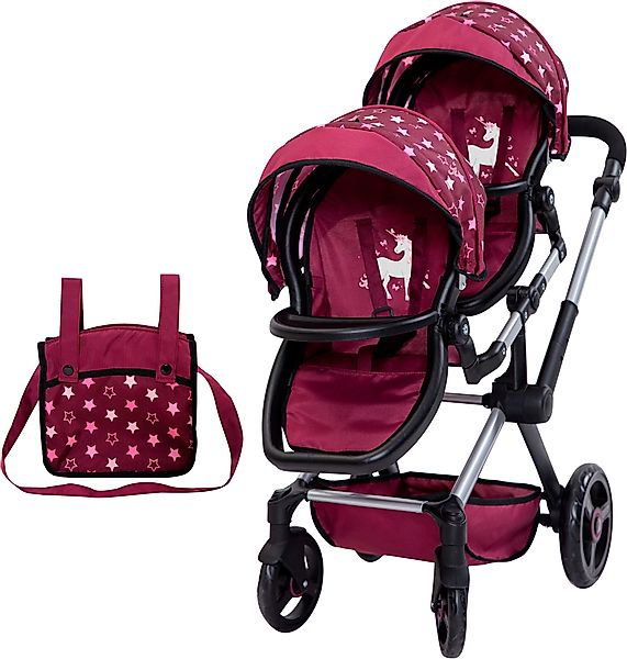 Bayer Puppen-Zwillingsbuggy Xeo Twin bordeaux, mit günstig online kaufen