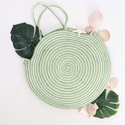 halsüberkopf Accessoires Strandtasche Tasche Jute, rund günstig online kaufen