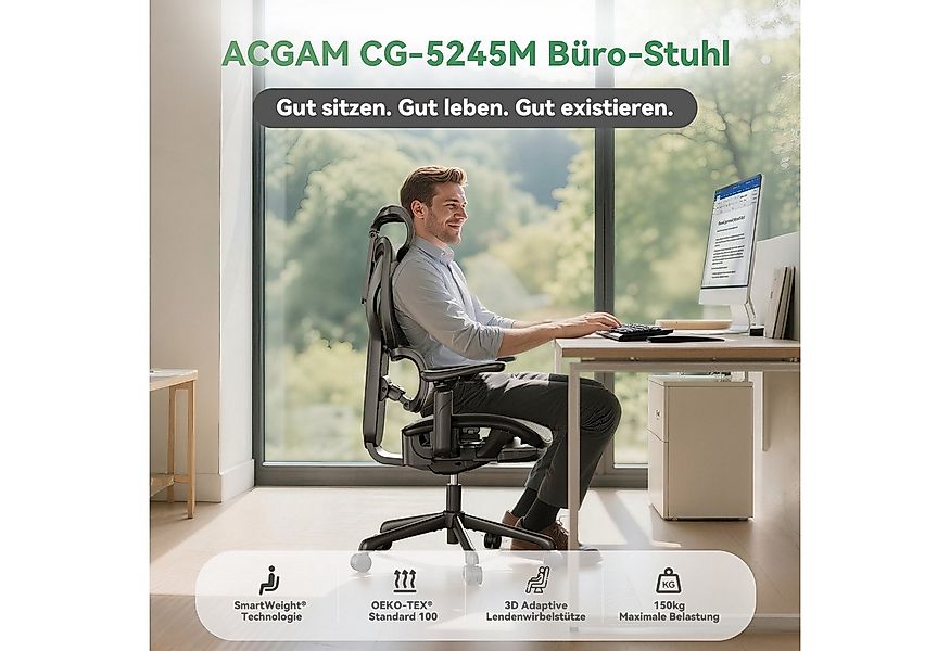 ACGAM Bürostuhl Ergonomisch Schreibtischstuhl, Büro Stuhl & Gaming Stuhl, 1 günstig online kaufen