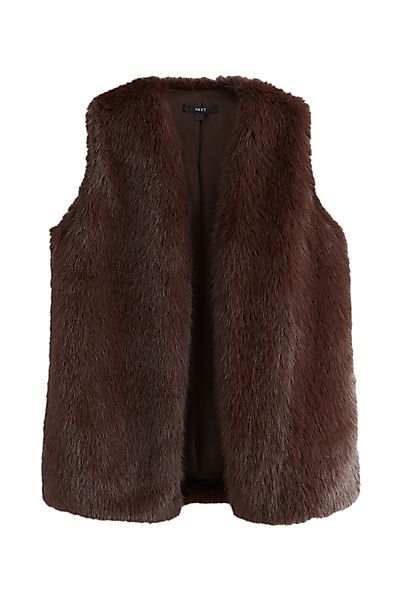 Next Fellimitatweste Lange Weste aus Kunstfell günstig online kaufen