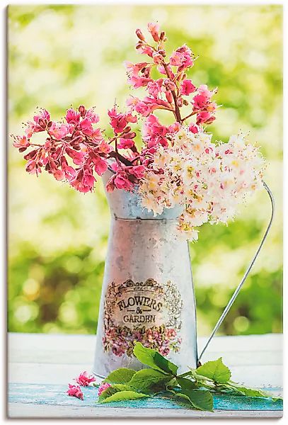Artland Leinwandbild »Kastanien Blüten in Krug« 1 Stk. tlg. auf Keilrahmen günstig online kaufen