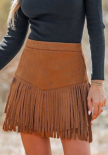 Cupshe Minirock Hohe Taille Fransen-Minirock günstig online kaufen