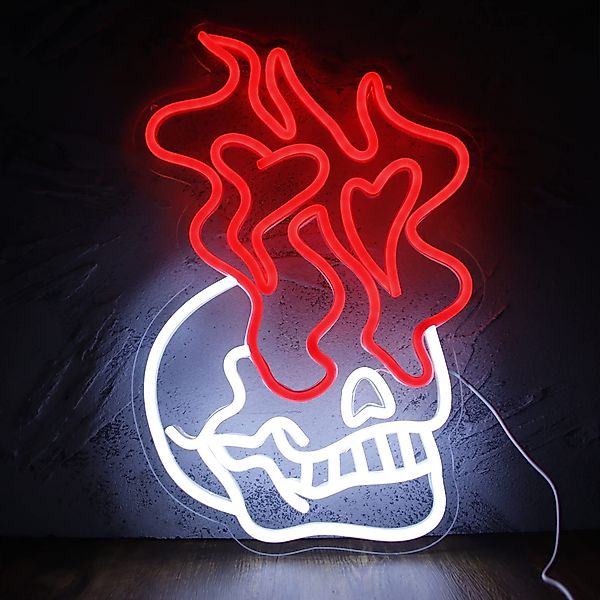 Sunicol LED Dekolicht LED Neonschild, Totenkopf günstig online kaufen