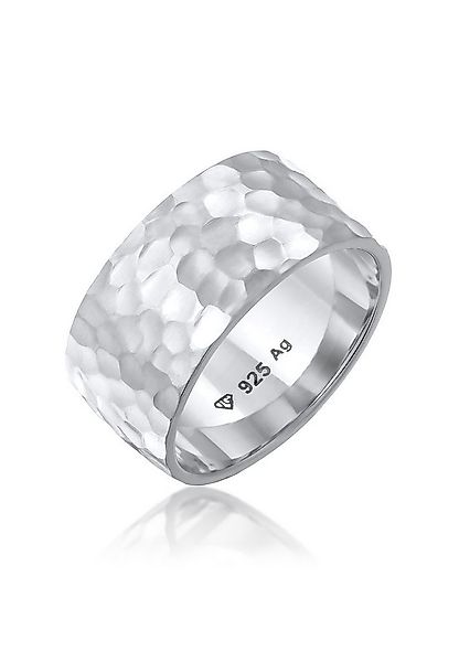 Elli Fingerring Breit Bandring Gehämmert Matt 925er Silber günstig online kaufen