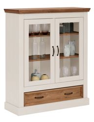 Home affaire Vitrine "Selma Highboard" aus massivem Kiefernholz, mit Griffe günstig online kaufen
