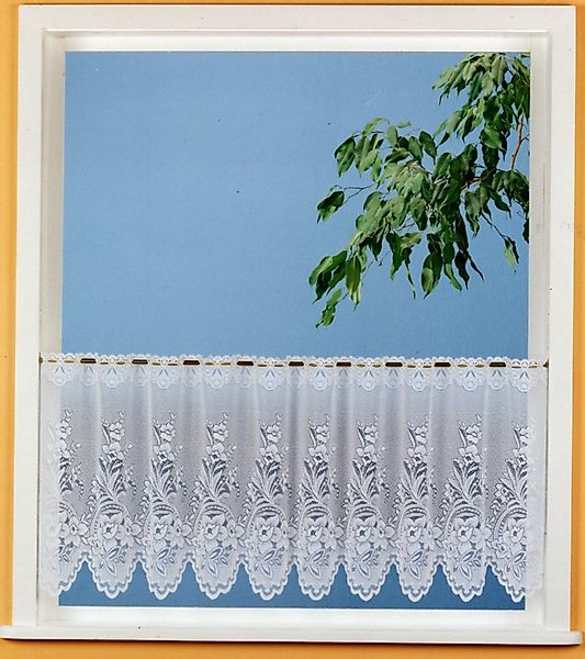 Weckbrodt Scheibengardine Ella (1 St), Stangendurchzug, halbtransparent, Bi günstig online kaufen