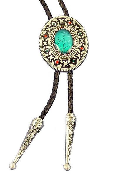 Westernlifestyle Krawatte Ornament türkis Bolo Tie Westernkrawatte günstig online kaufen