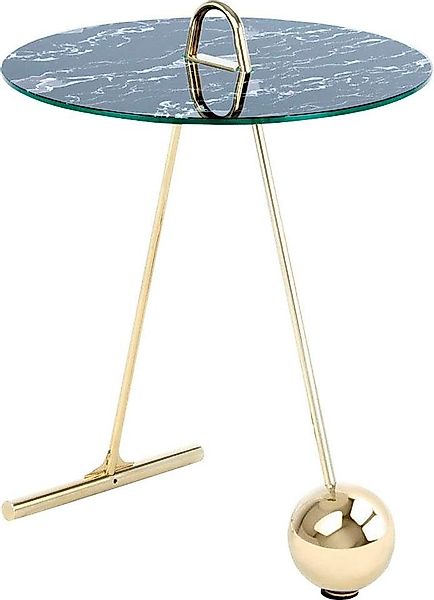 Kayoom Beistelltisch »Pendulum 525, mit runder Tischplatte«, (1 St.), Marmo günstig online kaufen