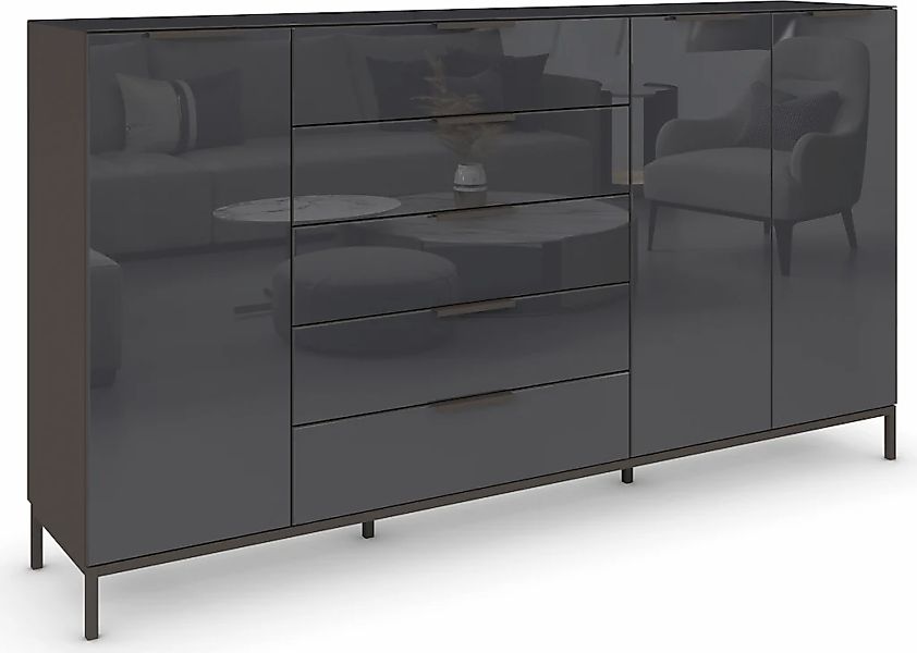 rauch Kombikommode "Kommode Türkommode Sideboard Kombikommode FLIPP mit Gla günstig online kaufen