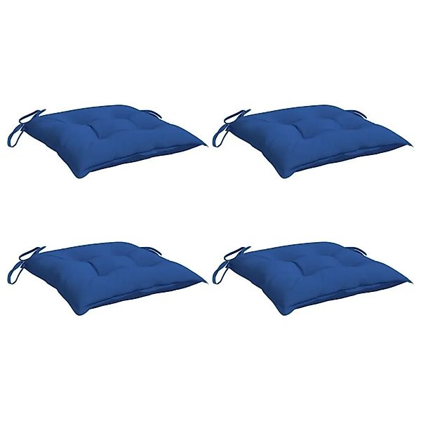 vidaXL Stuhlkissen 4 Stk Blau 40x40x7 cm Oxford-Gewebe 314891 günstig online kaufen