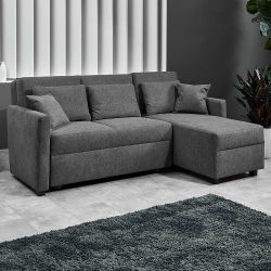 Sofa Eckgarnitur mit Schlaffunktion Bettkasten günstig online kaufen