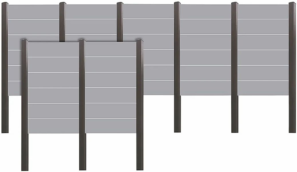 Tetzner & Jentzsch Sichtschutzelement "ROUNDROCK 5" Satiniertes Glas in Alu günstig online kaufen