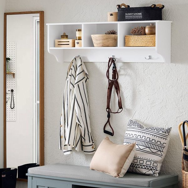 SoBuy Wandgarderobe FHK35, Flurgarderobe Kleiderhaken Hängeregal günstig online kaufen